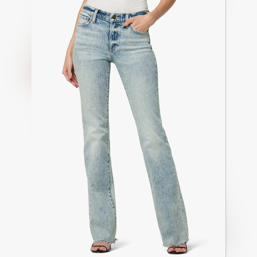 Joe’s Jeans Frankie Bootcut Jeans Women 28 Mid Rise Raw Hem Light Wash NWT